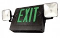 Combo LED Exit Emergency Light - GREEN - Battery-Backup