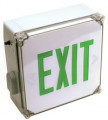 L-WL-GEM - Wet Location LED Exit, Green/Battery Backup