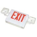 Combo LED Exit Emergency Light -  Red - Battery-Backup with Remote Capability