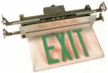 Recessed LED Edge Lit Exit Sign - SINGLE Face, Green
