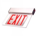 NYC Approved Edge-Lit LED Exit Battery Backup, Double Face, Red